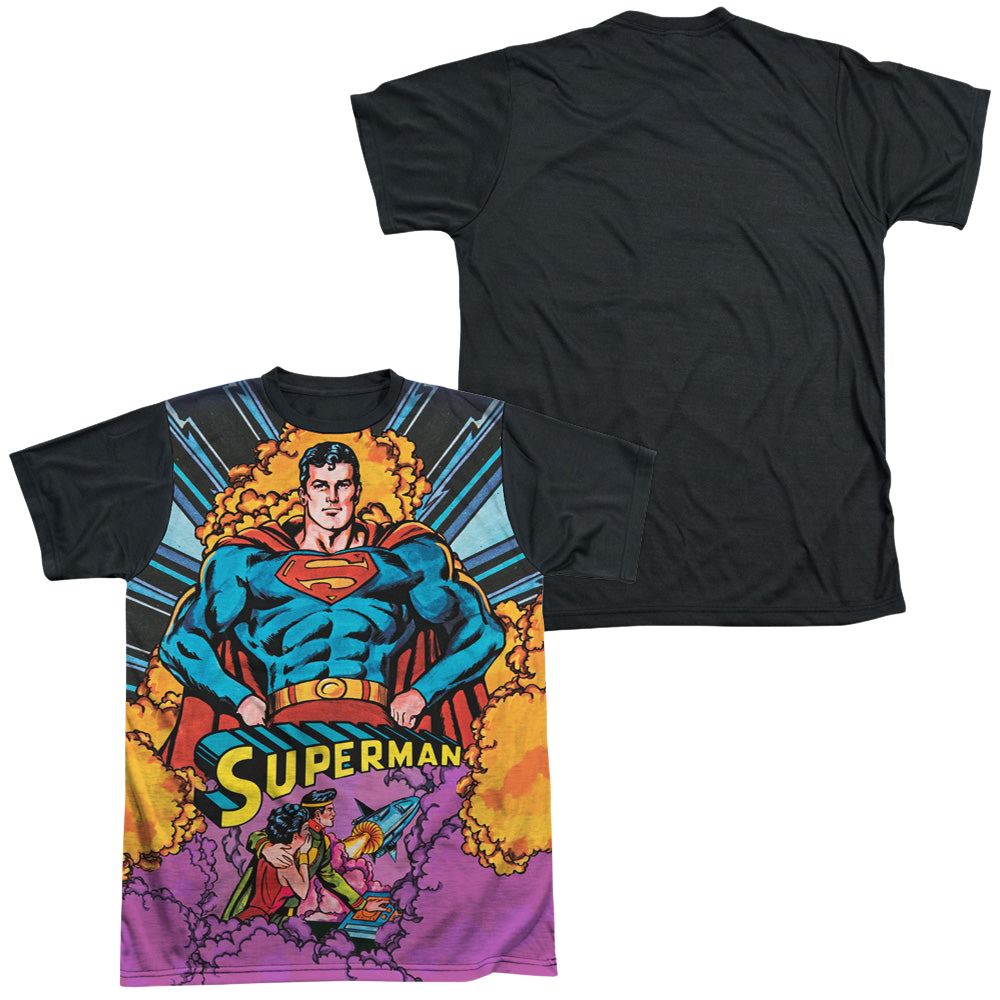 Superman Blast Off - Men's Black Back T-Shirt Men's Black Back T-Shirt Superman   