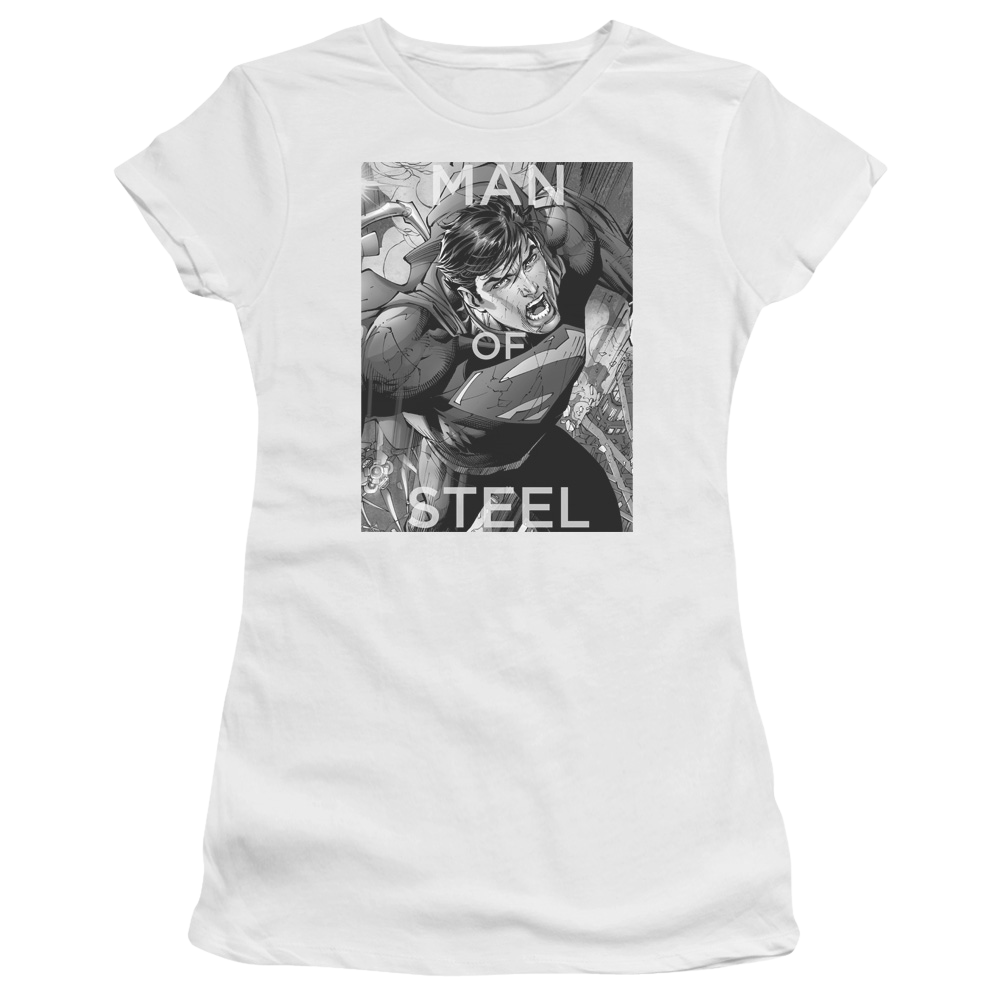 Superman Flight Of Steel - Juniors T-Shirt Juniors T-Shirt Superman   