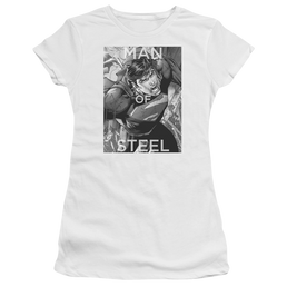 Superman Flight Of Steel - Juniors T-Shirt Juniors T-Shirt Superman   