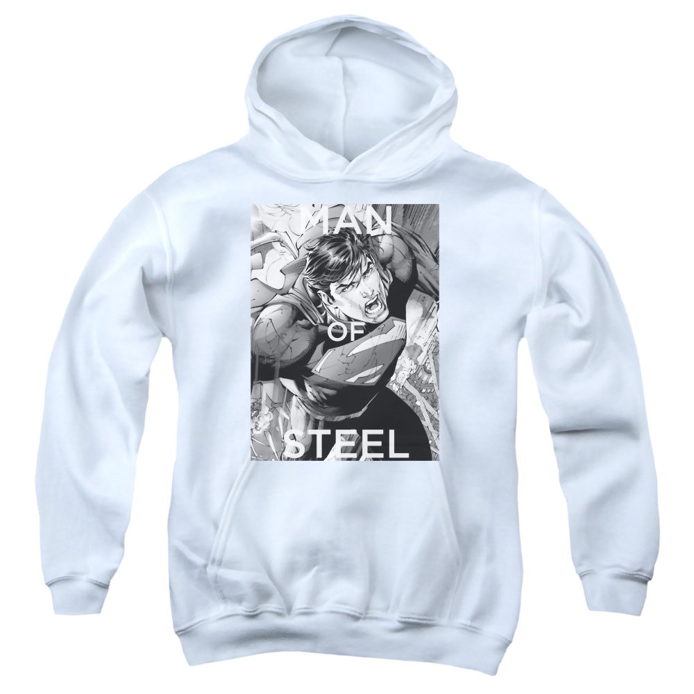 Superman Flight Of Steel - Youth Hoodie Youth Hoodie (Ages 8-12) Superman   