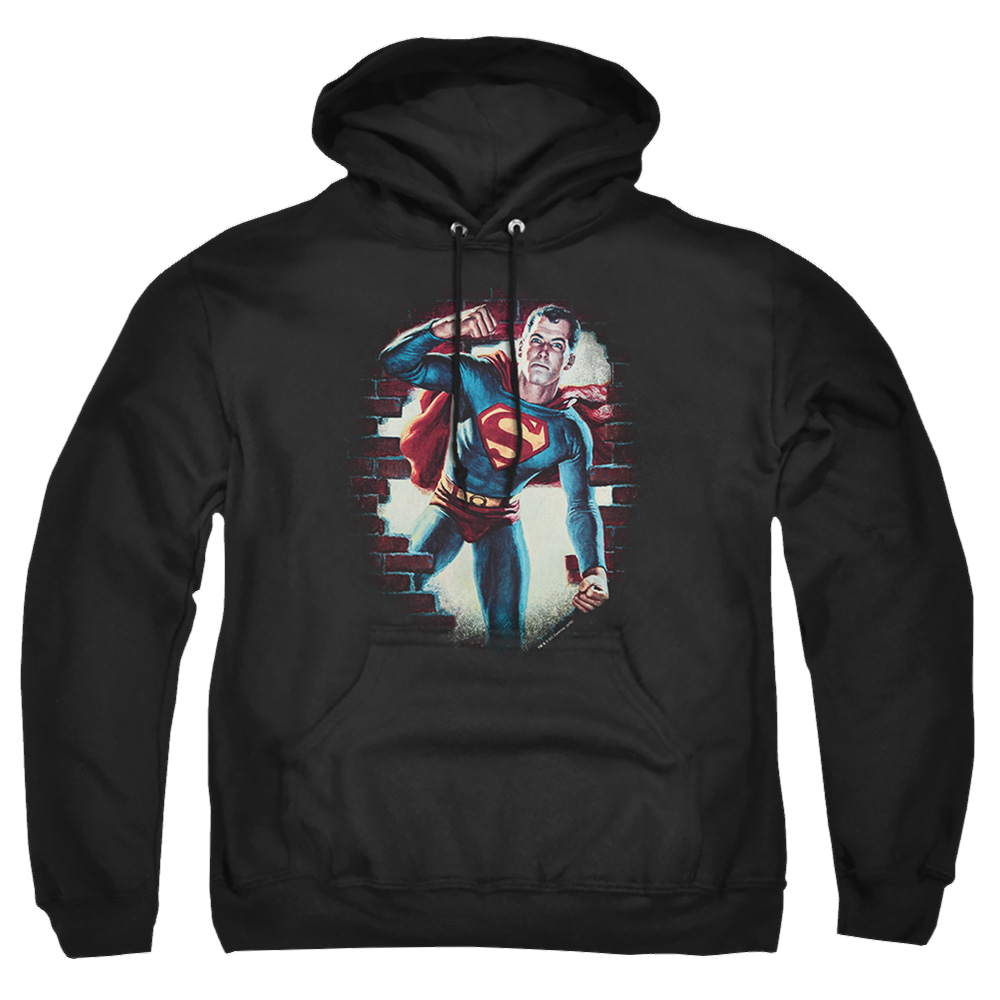 Superman Vintage Steel - Pullover Hoodie Pullover Hoodie Superman   