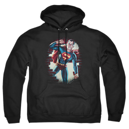 Superman Vintage Steel - Pullover Hoodie Pullover Hoodie Superman   
