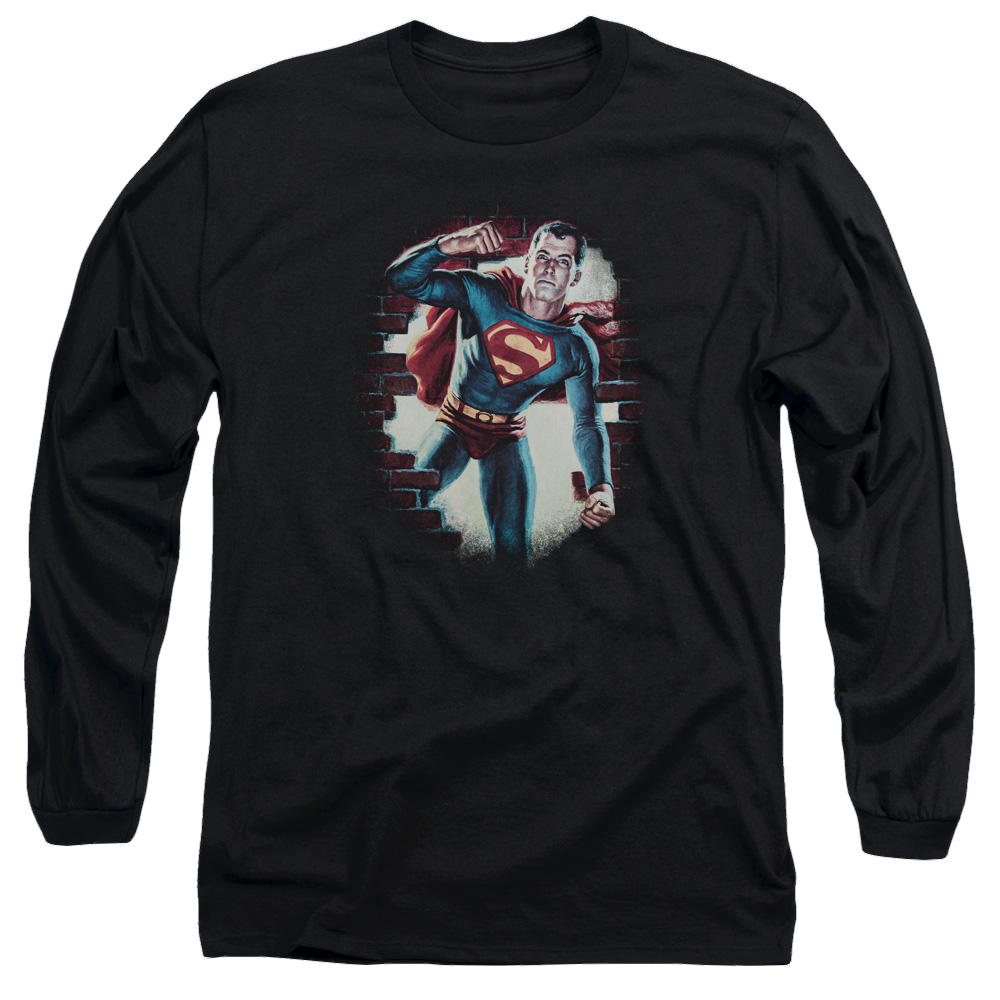 Superman Vintage Steel - Men's Long Sleeve T-Shirt Men's Long Sleeve T-Shirt Superman   