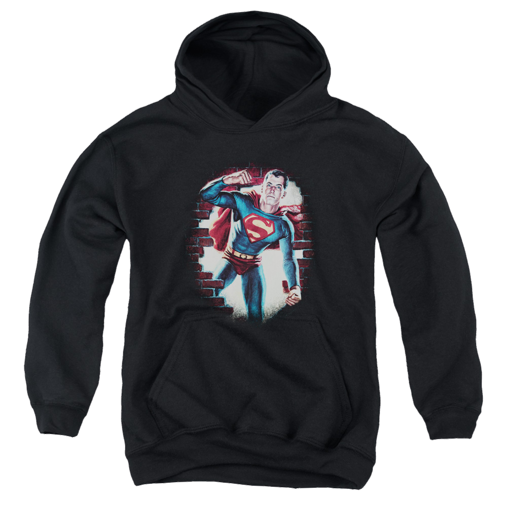Superman Vintage Steel - Youth Hoodie Youth Hoodie (Ages 8-12) Superman   