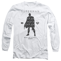 Superman Paisley Sihouette - Men's Long Sleeve T-Shirt Men's Long Sleeve T-Shirt Superman   