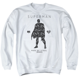 Superman Paisley Sihouette - Men's Crewneck Sweatshirt Men's Crewneck Sweatshirt Superman   
