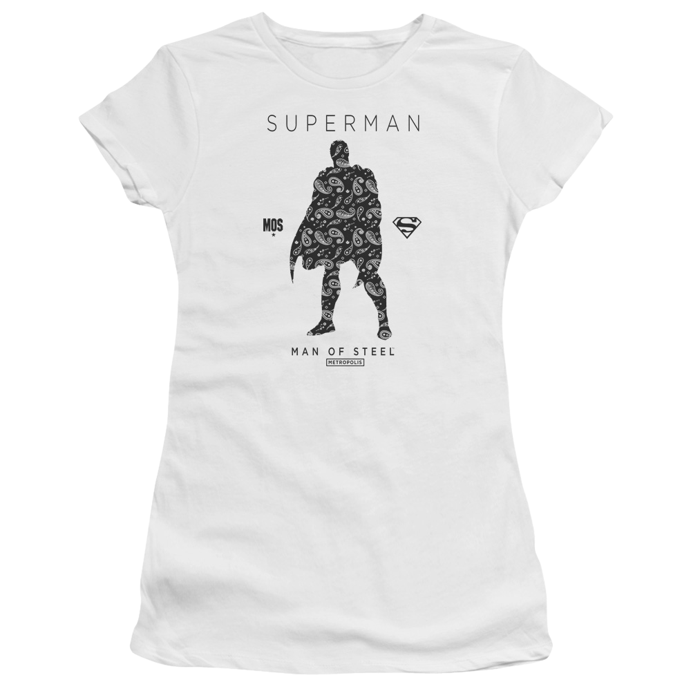 Superman Paisley Sihouette - Juniors T-Shirt Juniors T-Shirt Superman   