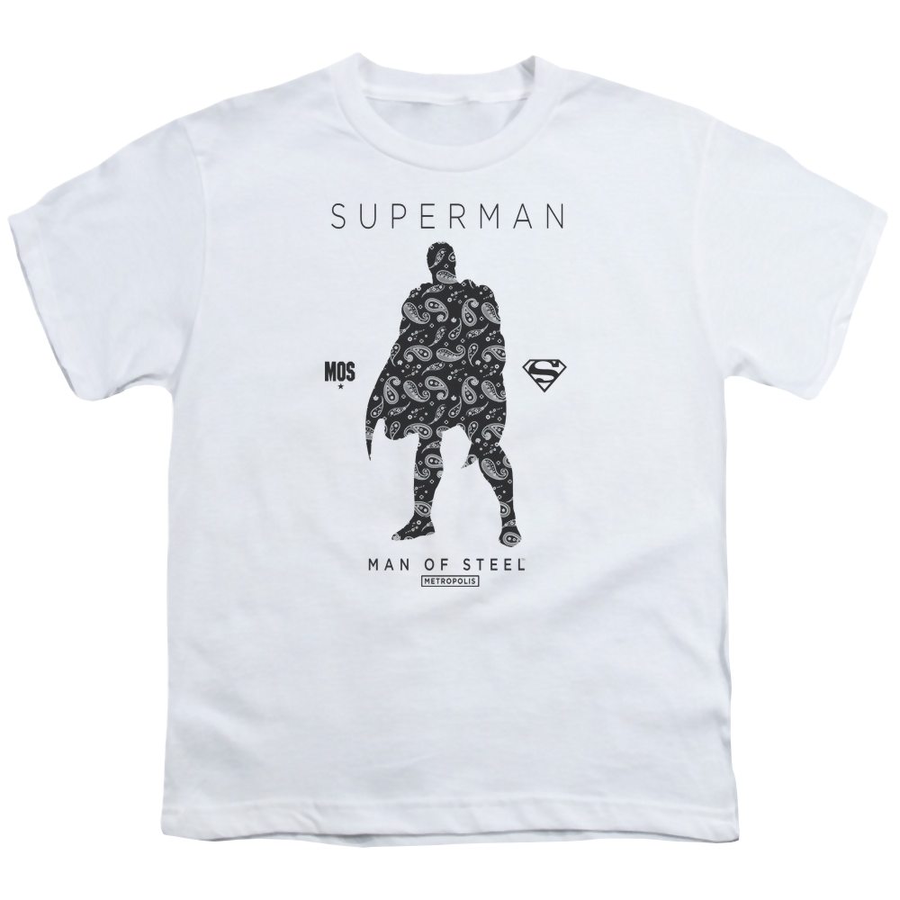 Superman Paisley Sihouette - Youth T-Shirt Youth T-Shirt (Ages 8-12) Superman   