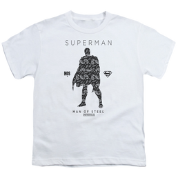 Superman Paisley Sihouette - Youth T-Shirt Youth T-Shirt (Ages 8-12) Superman   