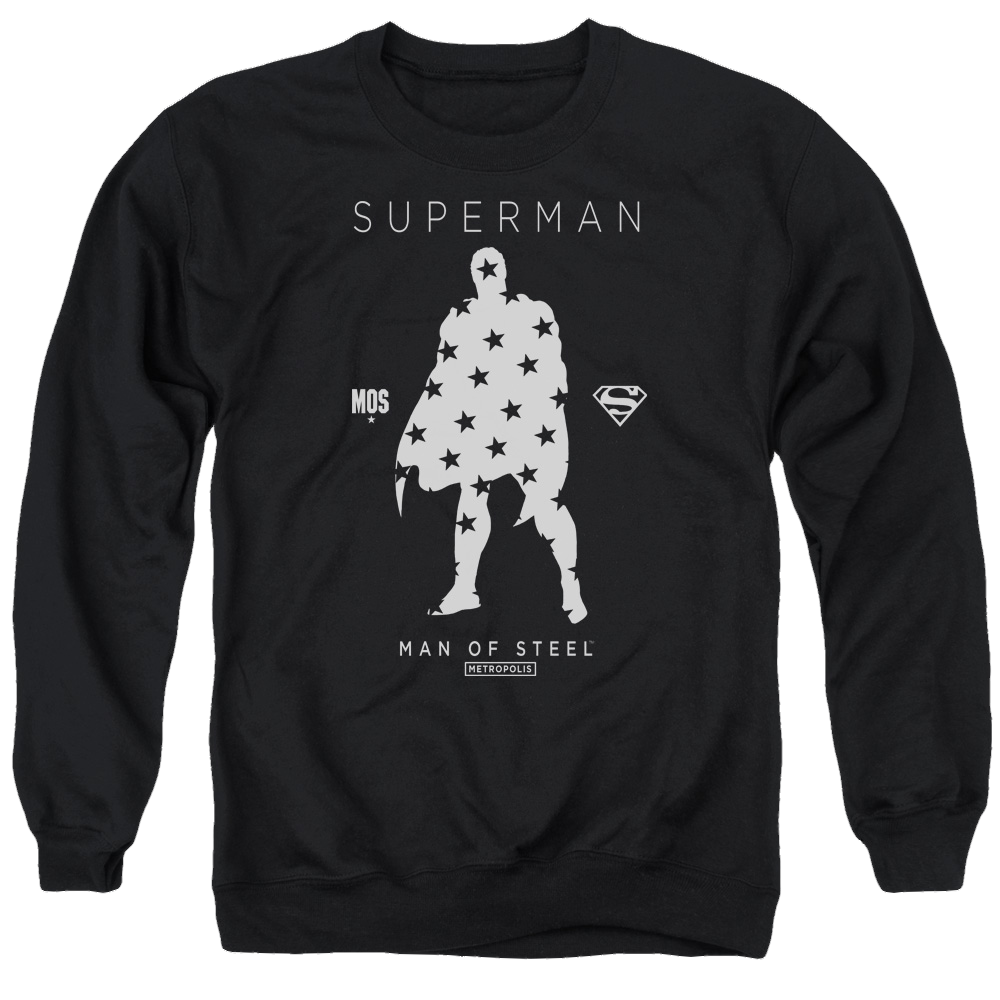 Superman Star Silhouette - Men's Crewneck Sweatshirt Men's Crewneck Sweatshirt Superman   