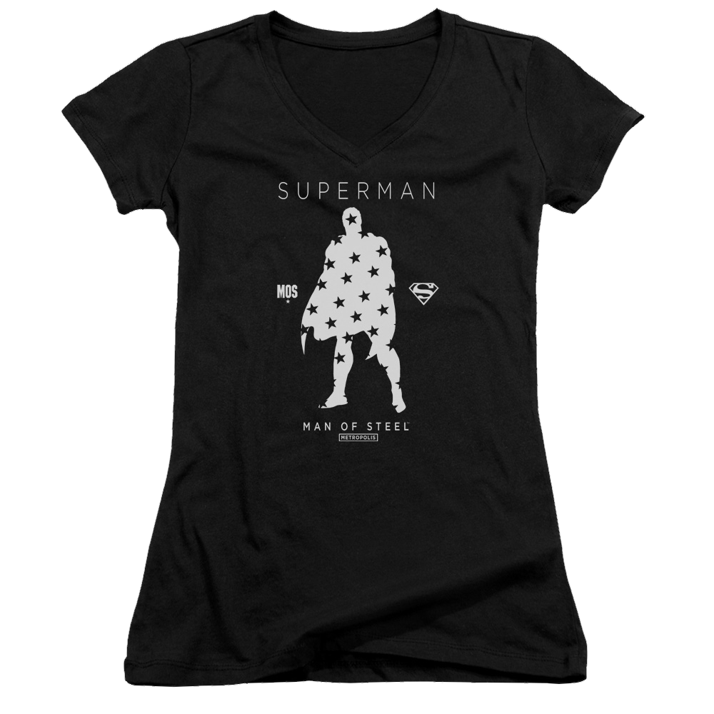 Superman Star Silhouette - Juniors V-Neck T-Shirt Juniors V-Neck T-Shirt Superman   