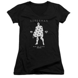 Superman Star Silhouette - Juniors V-Neck T-Shirt Juniors V-Neck T-Shirt Superman   
