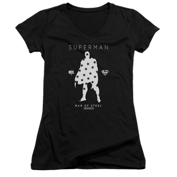 Superman Star Silhouette - Juniors V-Neck T-Shirt Juniors V-Neck T-Shirt Superman   