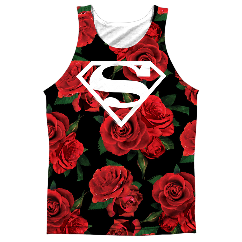 Superman Super Floral - Men's All Over Print Tank Top Men's All Over Print Tank Superman   