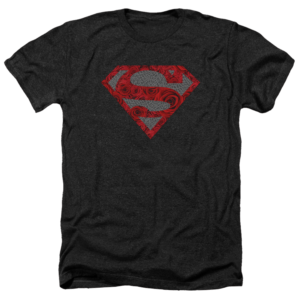 Superman Elephant Rose Shield - Men's Heather T-Shirt Men's Heather T-Shirt Superman   