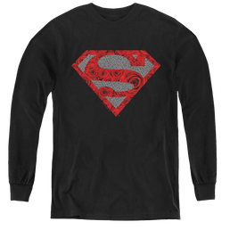Superman Elephant Rose Shield - Youth Long Sleeve T-Shirt Youth Long Sleeve T-Shirt Superman   
