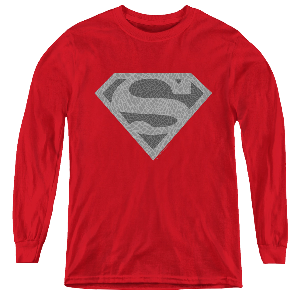 Superman Elephant Shield - Youth Long Sleeve T-Shirt Youth Long Sleeve T-Shirt Superman   