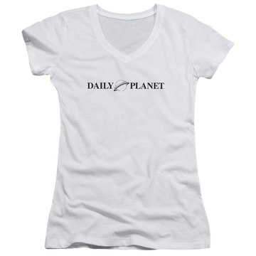Superman Daily Planet Logo - Juniors V-Neck T-Shirt Juniors V-Neck T-Shirt Superman   