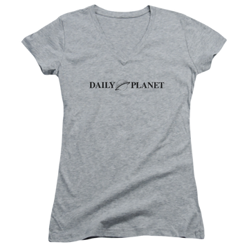 Superman Daily Planet Logo - Juniors V-Neck T-Shirt Juniors V-Neck T-Shirt Superman   
