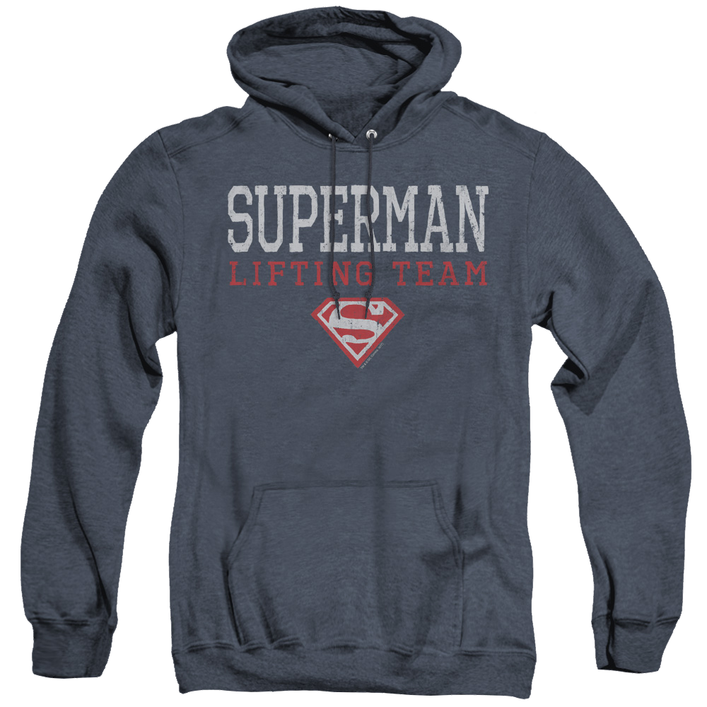 Superman Lifting Team - Heather Pullover Hoodie Heather Pullover Hoodie Superman   