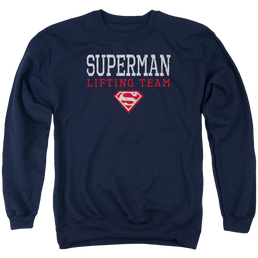 Superman Lifting Team - Men's Crewneck Sweatshirt Men's Crewneck Sweatshirt Superman   