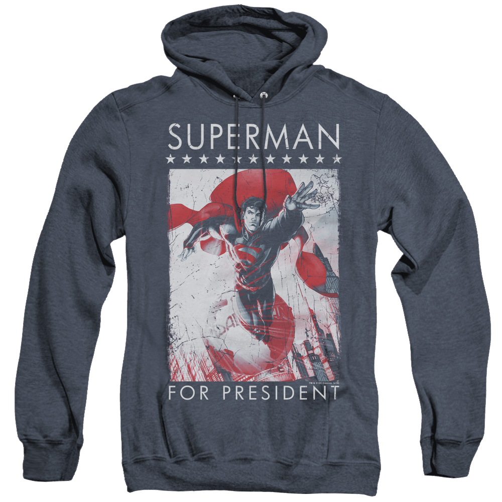 Superman Superman For President - Heather Pullover Hoodie Heather Pullover Hoodie Superman   