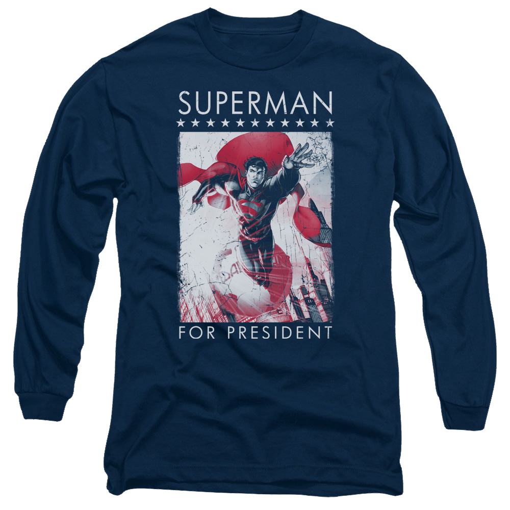 Superman Superman For President - Men's Long Sleeve T-Shirt Men's Long Sleeve T-Shirt Superman   