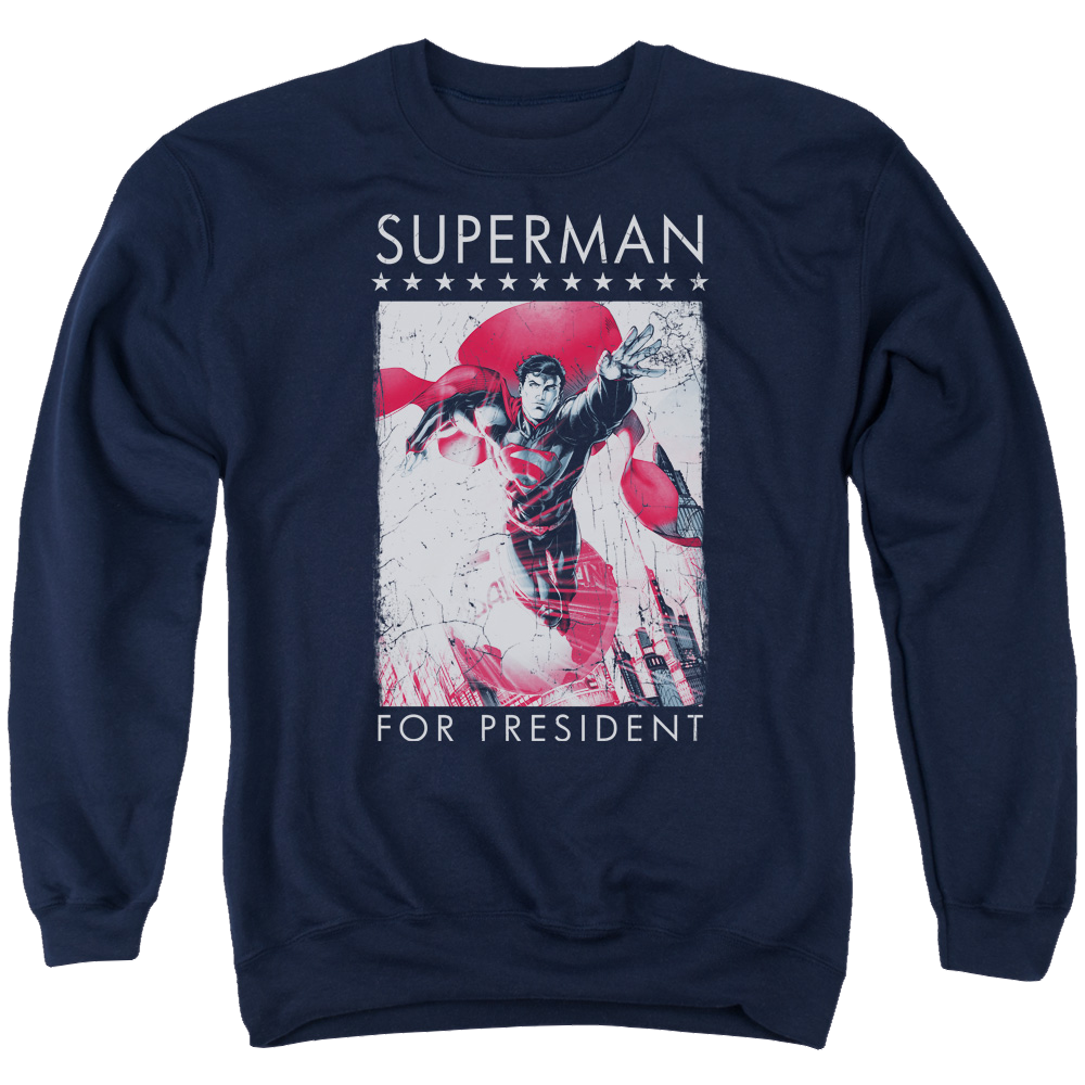 Superman Superman For President - Men's Crewneck Sweatshirt Men's Crewneck Sweatshirt Superman   
