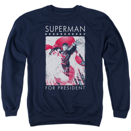 Superman Superman For President - Men's Crewneck Sweatshirt Men's Crewneck Sweatshirt Superman   