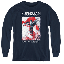 Superman Superman For President - Youth Long Sleeve T-Shirt Youth Long Sleeve T-Shirt Superman   