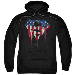 Superman Bleeding Shield - Pullover Hoodie Pullover Hoodie Superman   