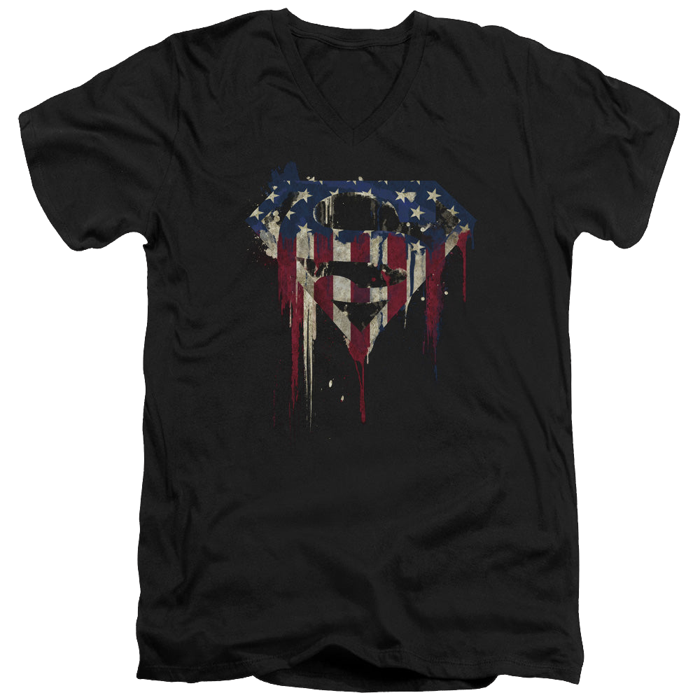 Superman Bleeding Shield - Men's V-Neck T-Shirt Men's V-Neck T-Shirt Superman   