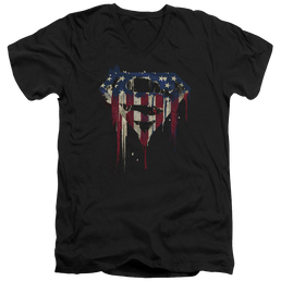Superman Bleeding Shield - Men's V-Neck T-Shirt Men's V-Neck T-Shirt Superman   