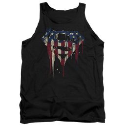 Superman Bleeding Shield - Men's Tank Top Men's Tank Superman   