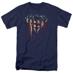 Superman Bleeding Shield - Men's Regular Fit T-Shirt Men's Regular Fit T-Shirt Superman   