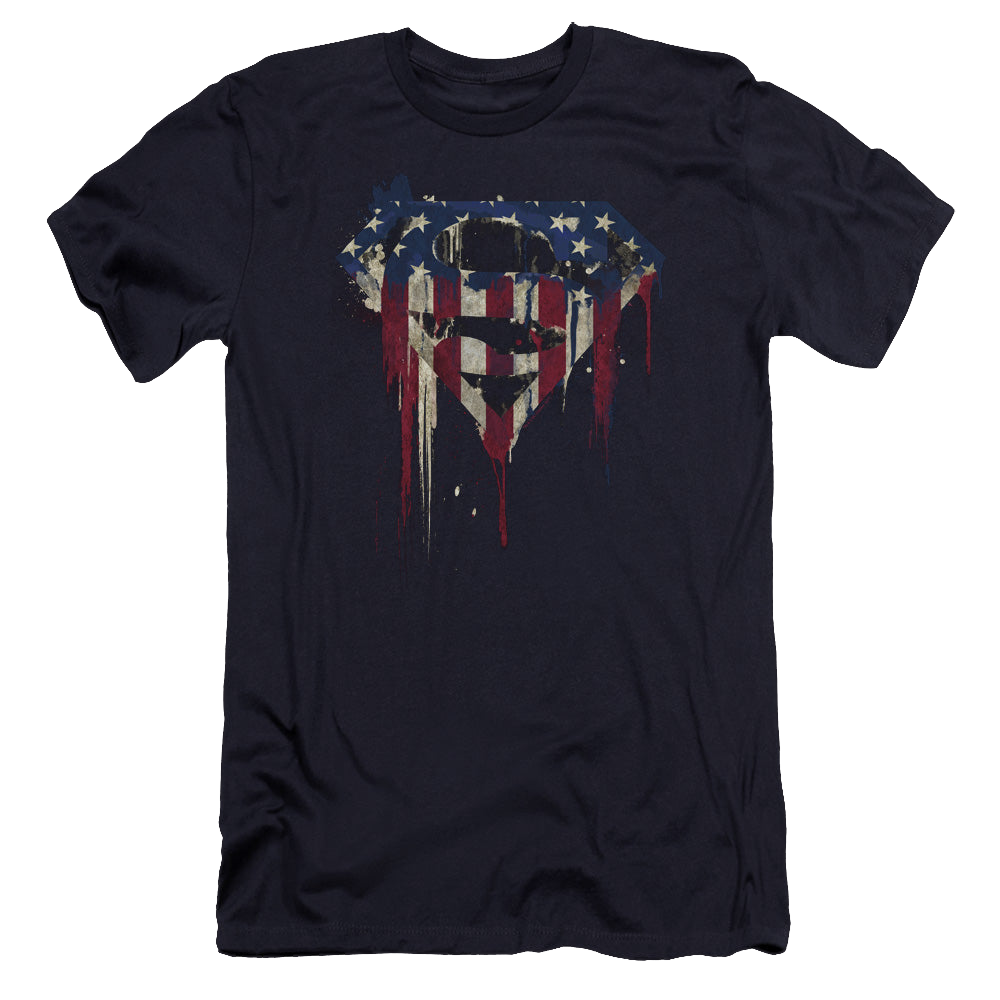 Superman Bleeding Shield - Men's Premium Slim Fit T-Shirt Men's Premium Slim Fit T-Shirt Superman   
