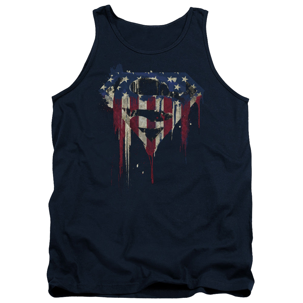 Superman Bleeding Shield - Men's Tank Top Men's Tank Superman   