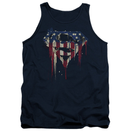 Superman Bleeding Shield - Men's Tank Top Men's Tank Superman   