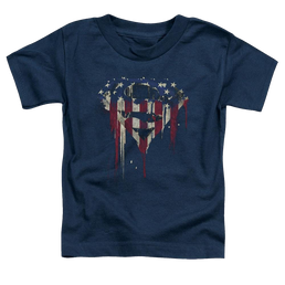 Superman Bleeding Shield - Toddler T-Shirt Toddler T-Shirt Superman   