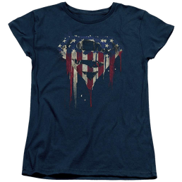 Superman Bleeding Shield - Women's T-Shirt Women's T-Shirt Superman   
