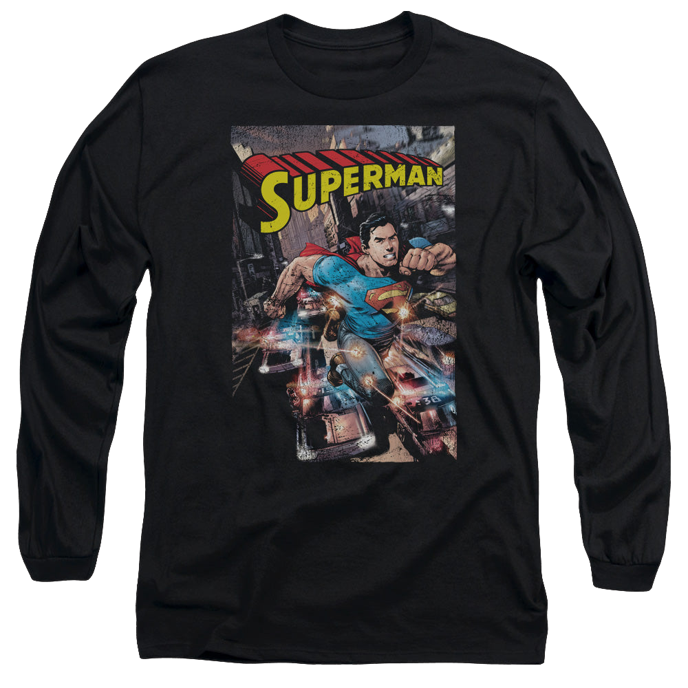 Superman Action One - Men's Long Sleeve T-Shirt Men's Long Sleeve T-Shirt Superman   