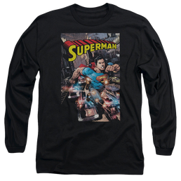 Superman Action One - Men's Long Sleeve T-Shirt Men's Long Sleeve T-Shirt Superman   
