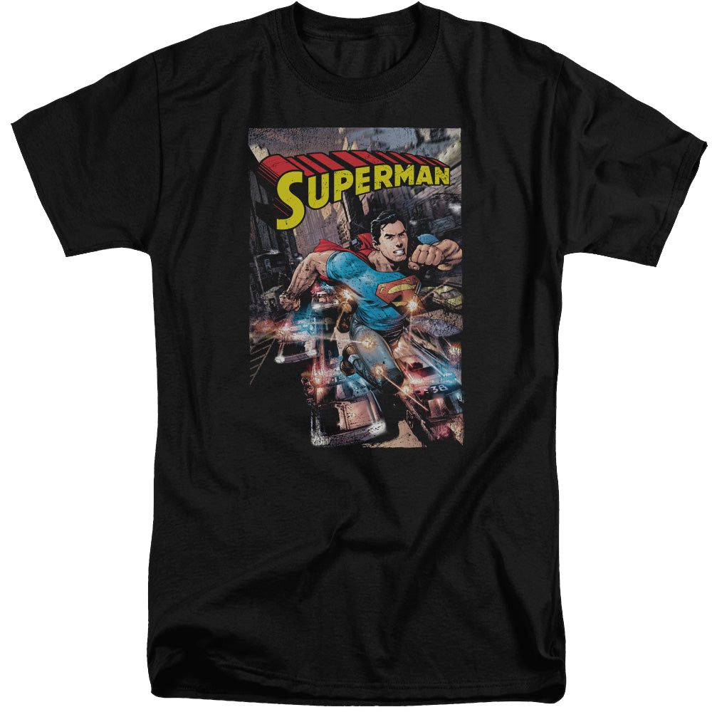 Superman Action One - Men's Tall Fit T-Shirt Men's Tall Fit T-Shirt Superman   