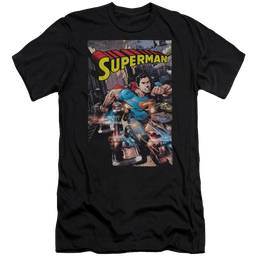Superman Action One - Men's Premium Slim Fit T-Shirt Men's Premium Slim Fit T-Shirt Superman   