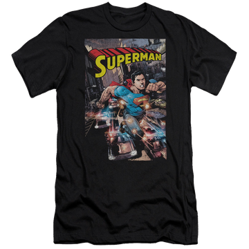 Superman Action One - Men's Premium Slim Fit T-Shirt Men's Premium Slim Fit T-Shirt Superman   