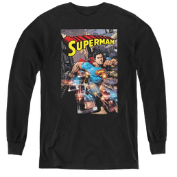 Superman Action One - Youth Long Sleeve T-Shirt Youth Long Sleeve T-Shirt Superman   