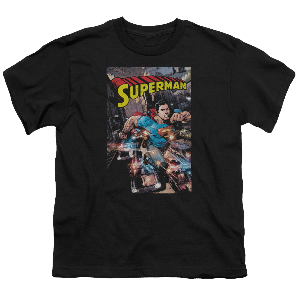 Superman Action One - Youth T-Shirt Youth T-Shirt (Ages 8-12) Superman   