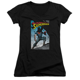 Superman Alternate - Juniors V-Neck T-Shirt Juniors V-Neck T-Shirt Superman   
