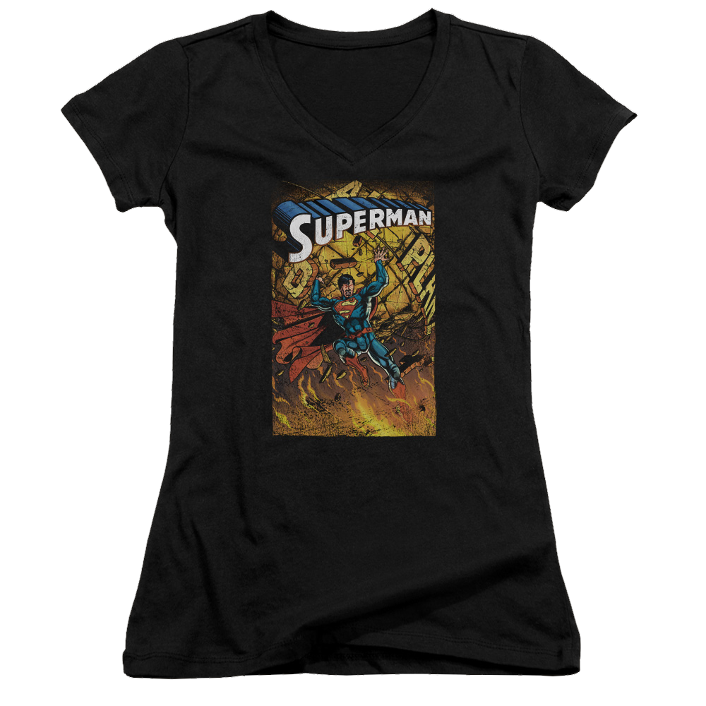 Superman One - Juniors V-Neck T-Shirt Juniors V-Neck T-Shirt Superman   