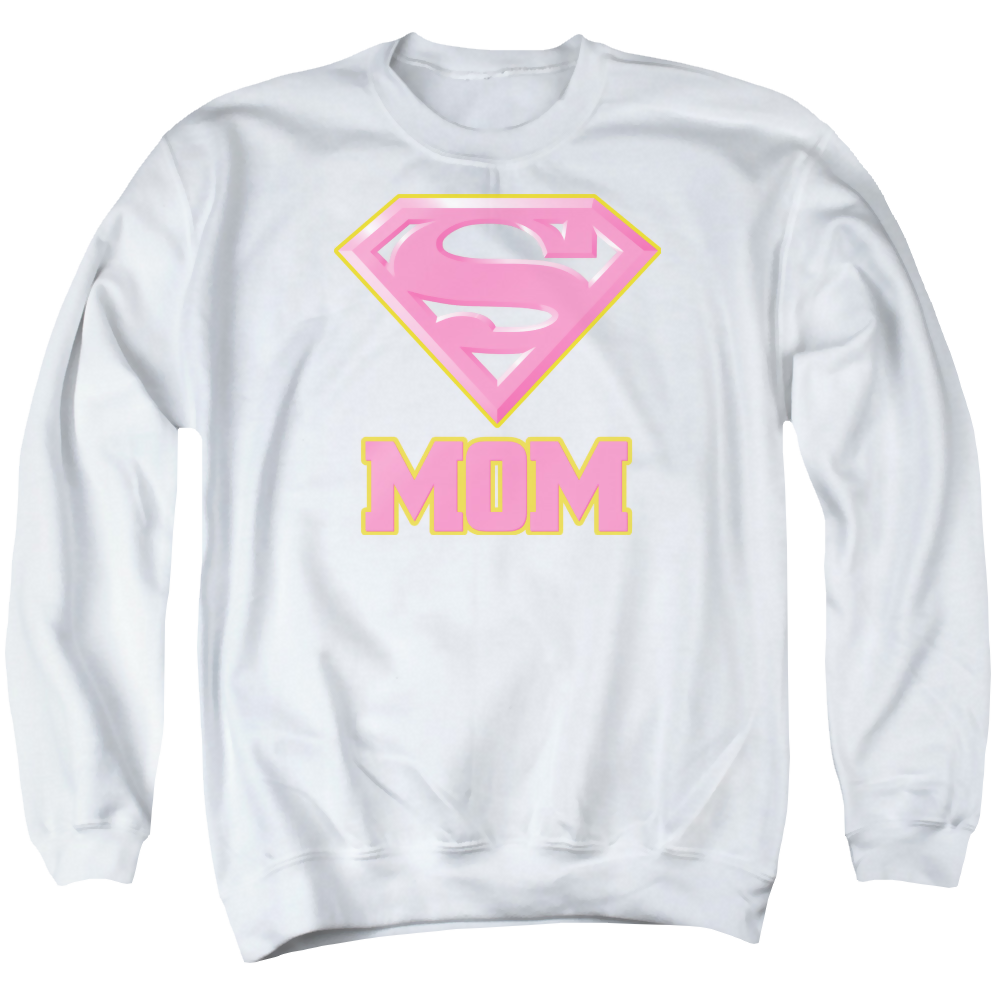 Superman Super Mom Pink - Men's Crewneck Sweatshirt Men's Crewneck Sweatshirt Superman   
